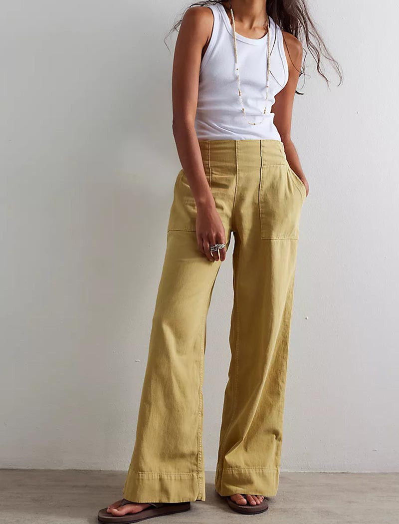 Wide-Leg Low-Rise Jeans