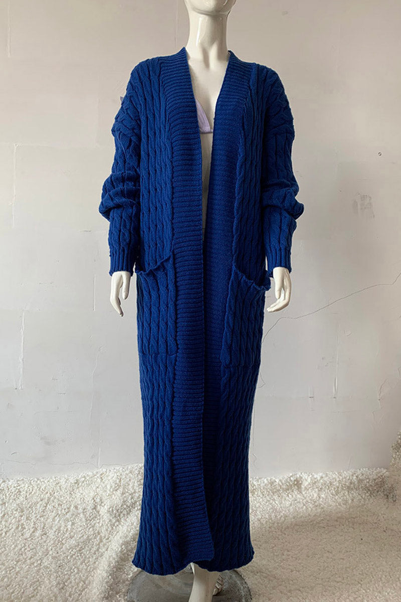 Longline Open-Front Cardigan Sweater