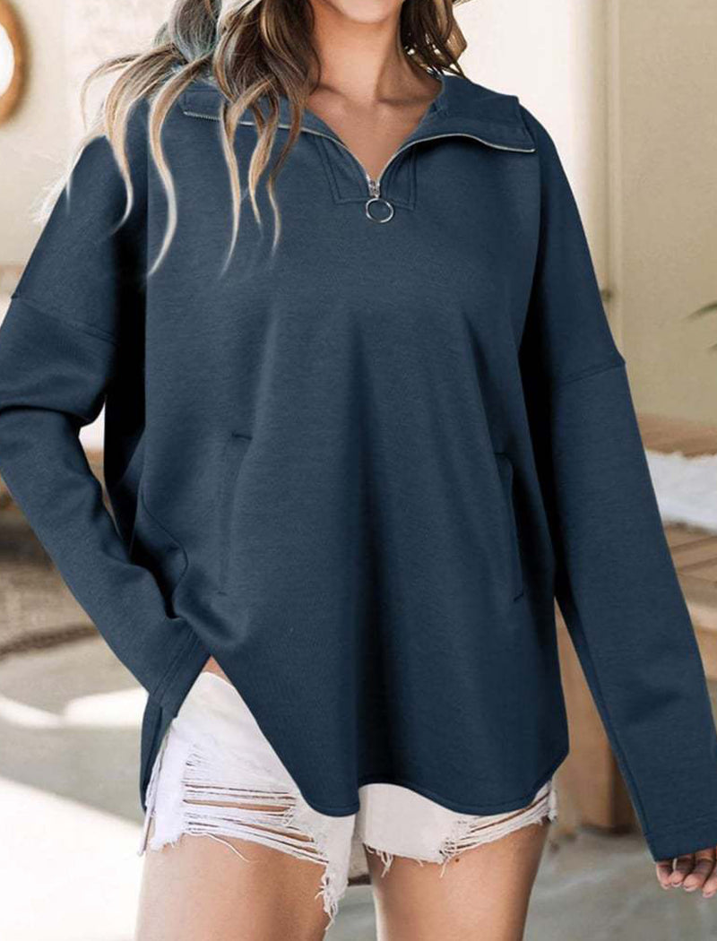 Half-Zip Hooded Top