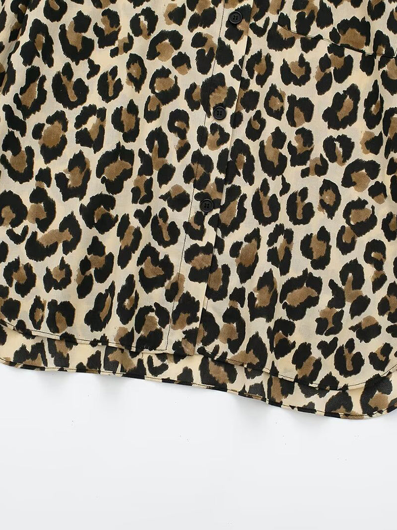 Leopard Button-Up Shirt