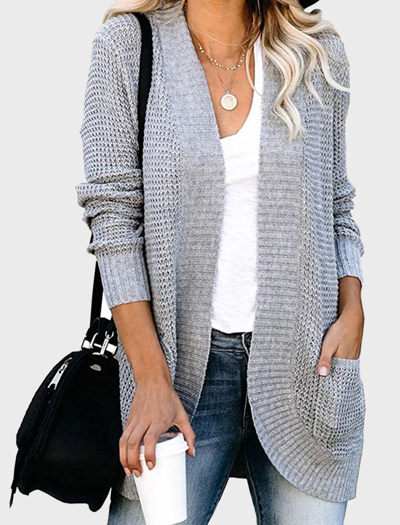 Open-Front Knit Cardigan