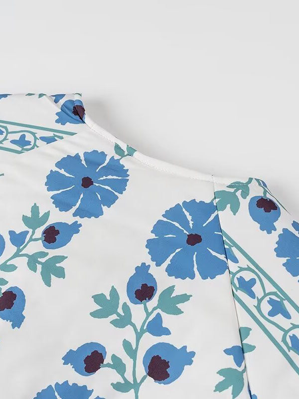 Floral Belted Quilted Jacket