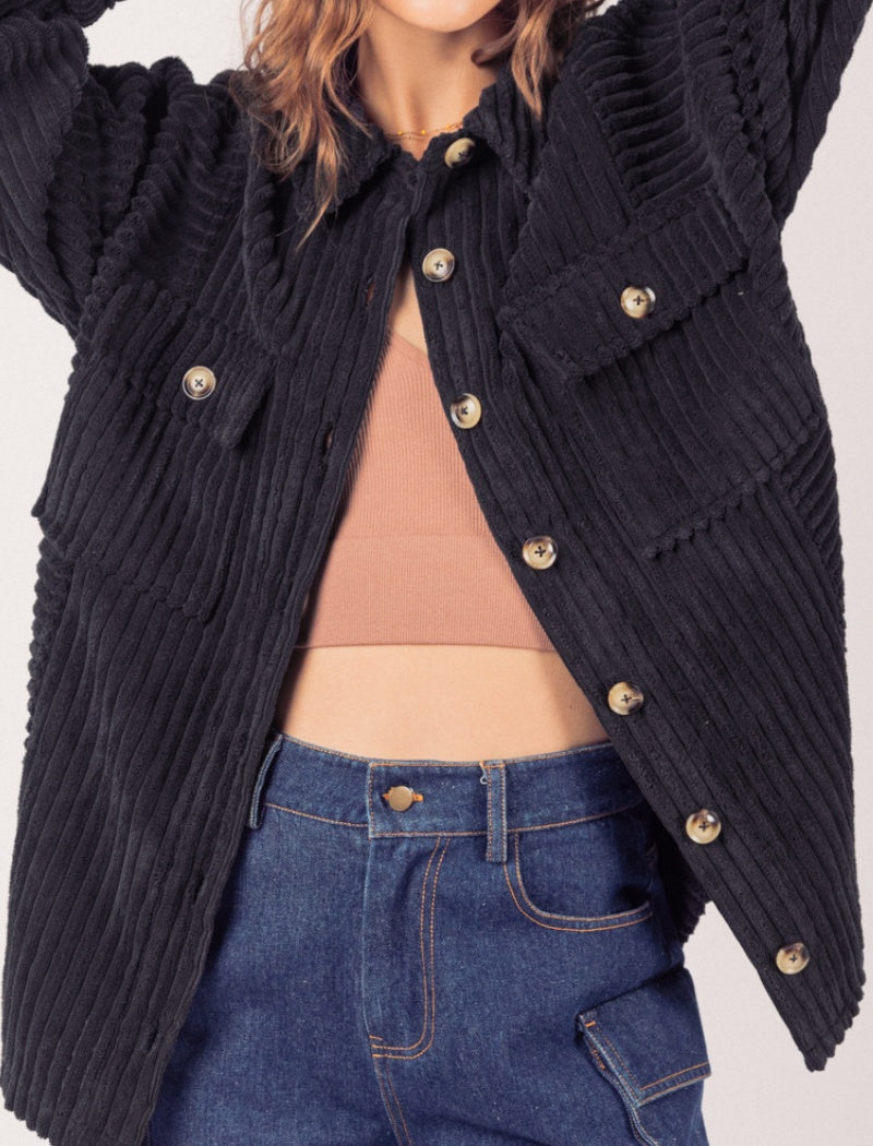Corduroy Button-Up Shirt