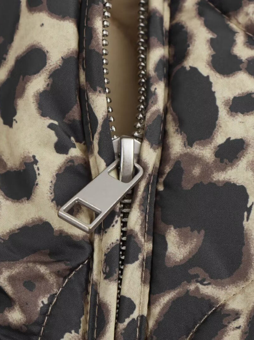 Animal Print Quilted Jacket