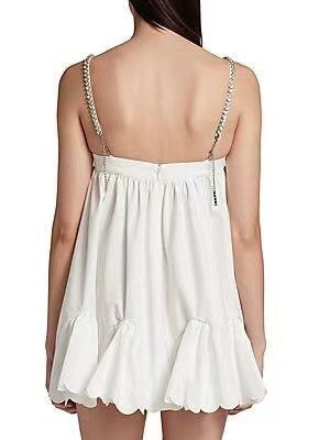 Rhinestone Strappy Mini Dress