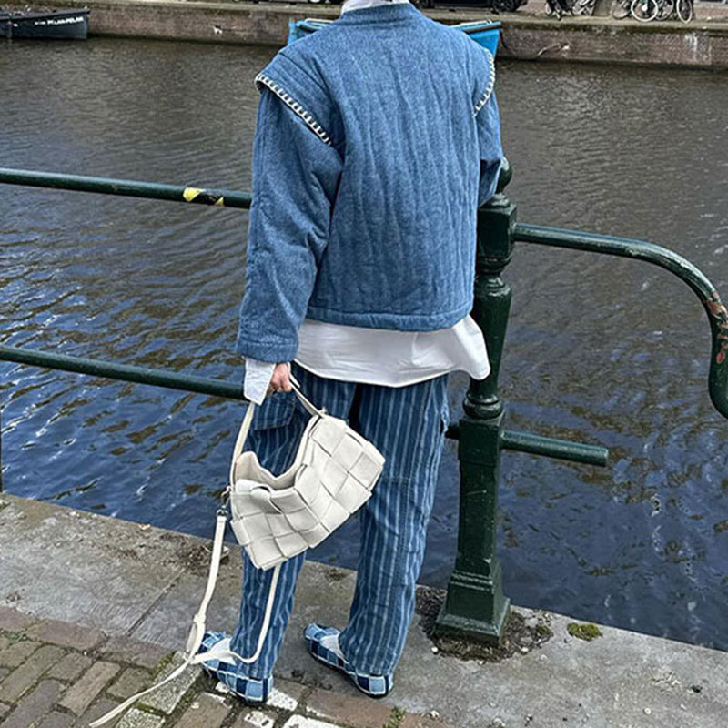 Floral Quilted Pockets Jacket