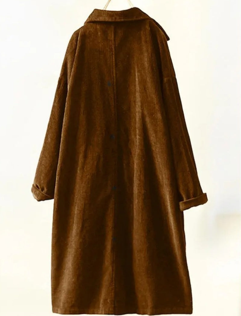 Oversized Button-Up Corduroy Jacket