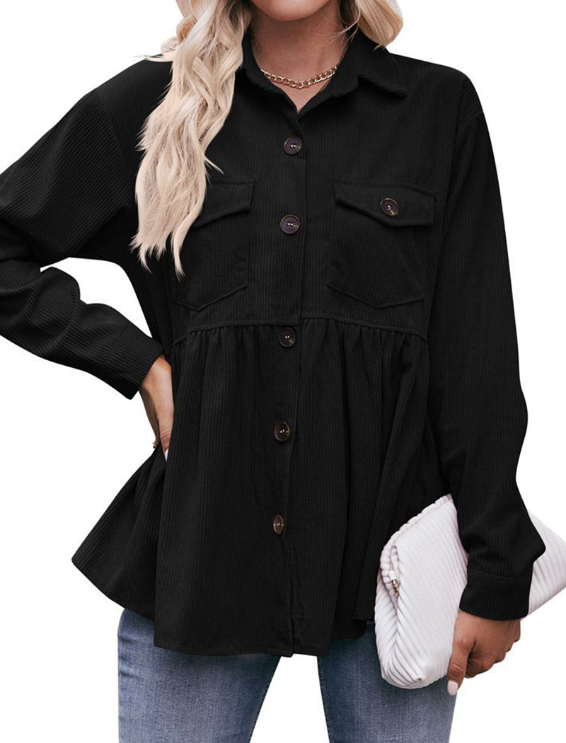 Button-Down Shirt with Flap Pockets