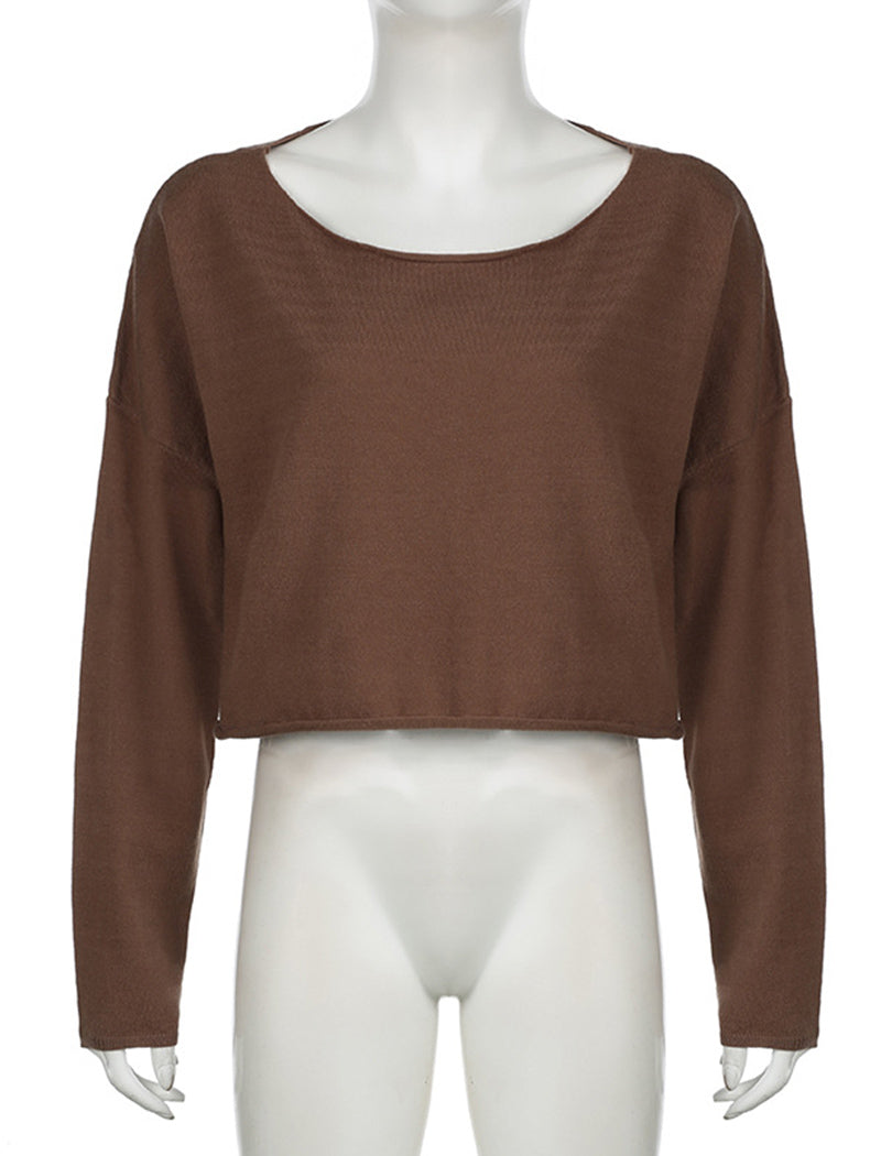 Loose Knit Cropped Top