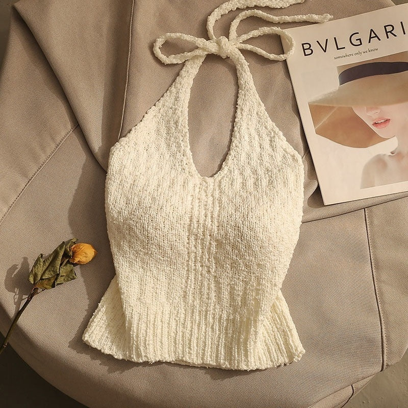 Solid Knit Halter Cami