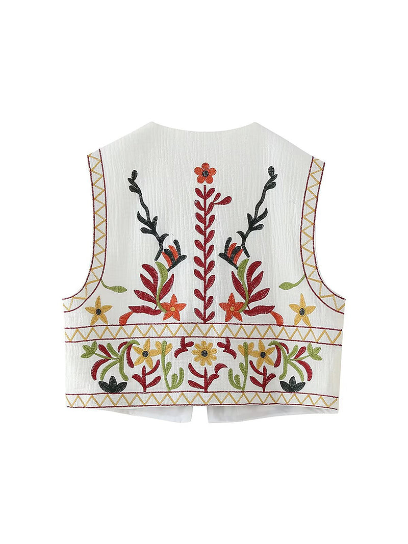 Floral Print Vest