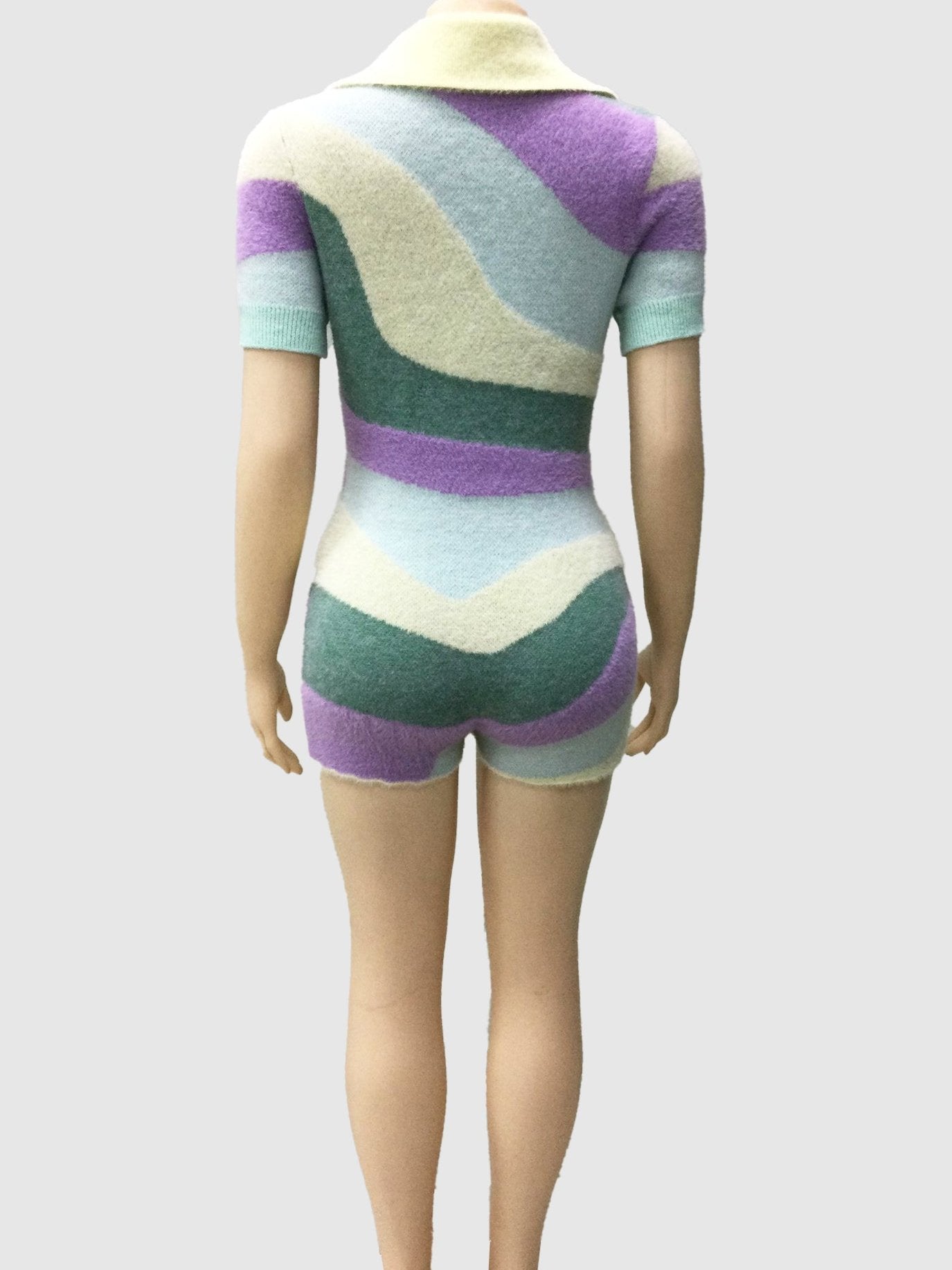 Buttoned Tie-Dye Romper