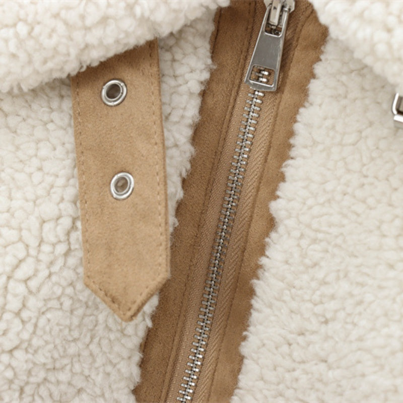 Shearling Zip-Up Jacket
