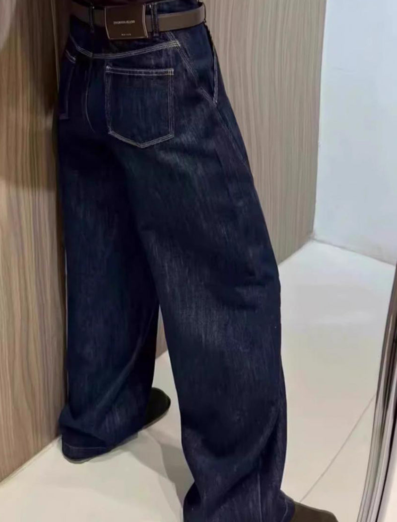 High-Rise Wide-Leg Denim Jeans