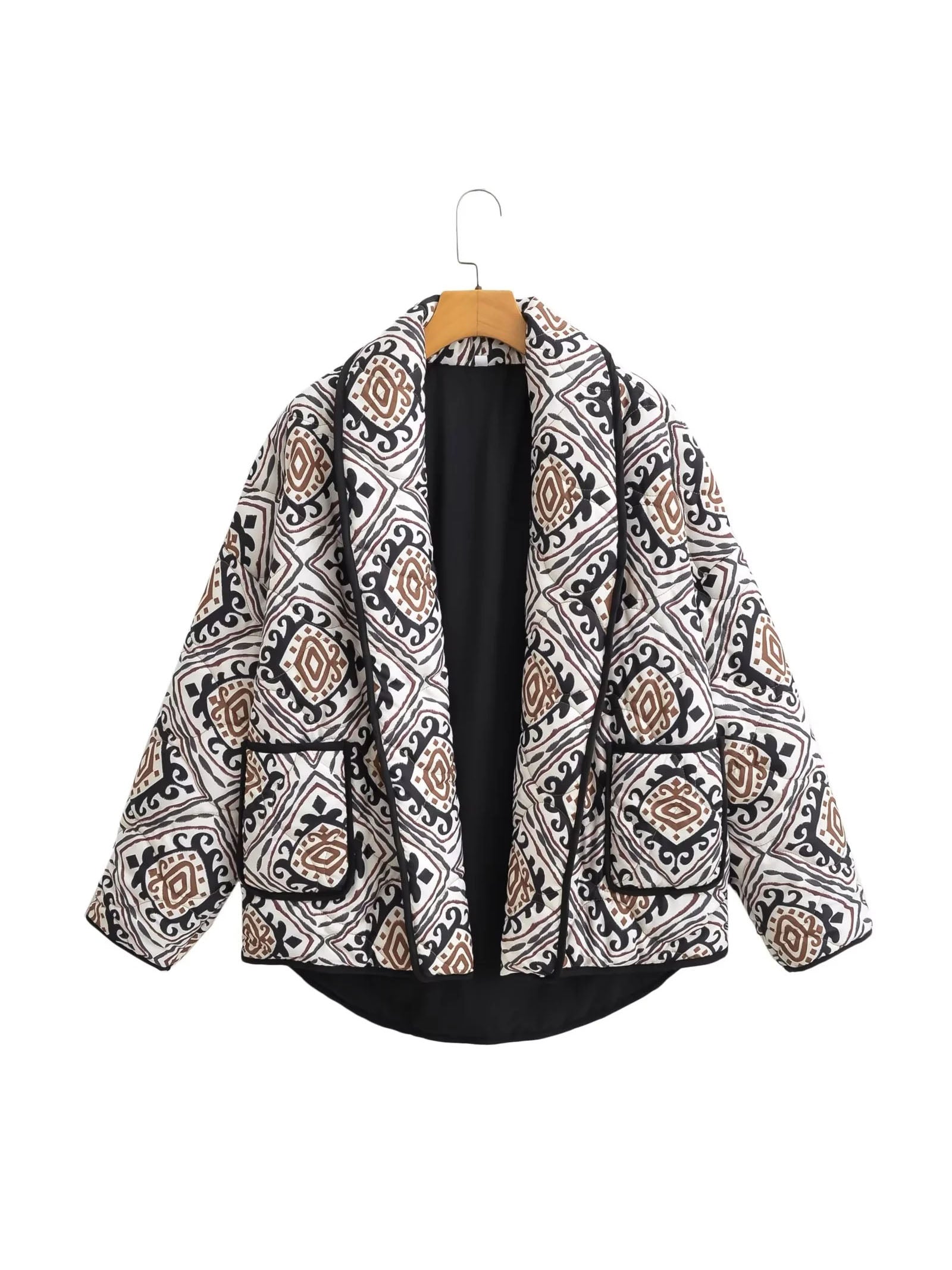 Graphic Quilted Coat