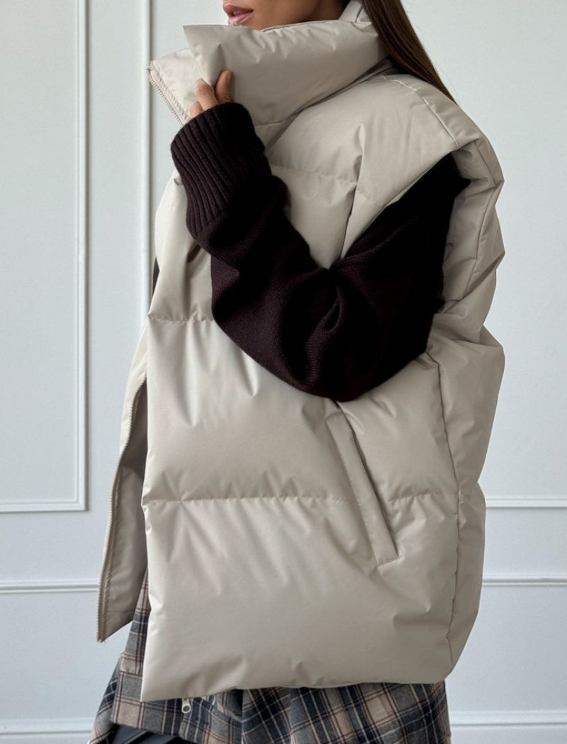 Oversized Quilted Puffer Vest
