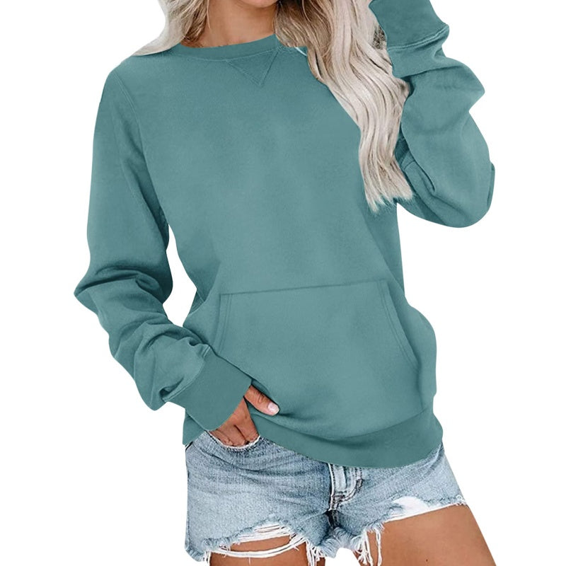 Crew Neck Loose Long Sleeve Top