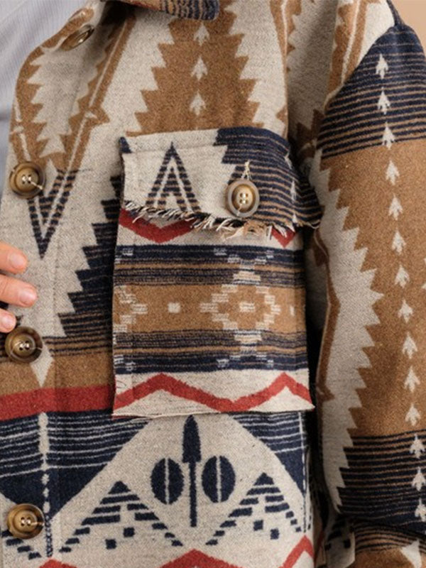 Graphic Button-Up Jacket