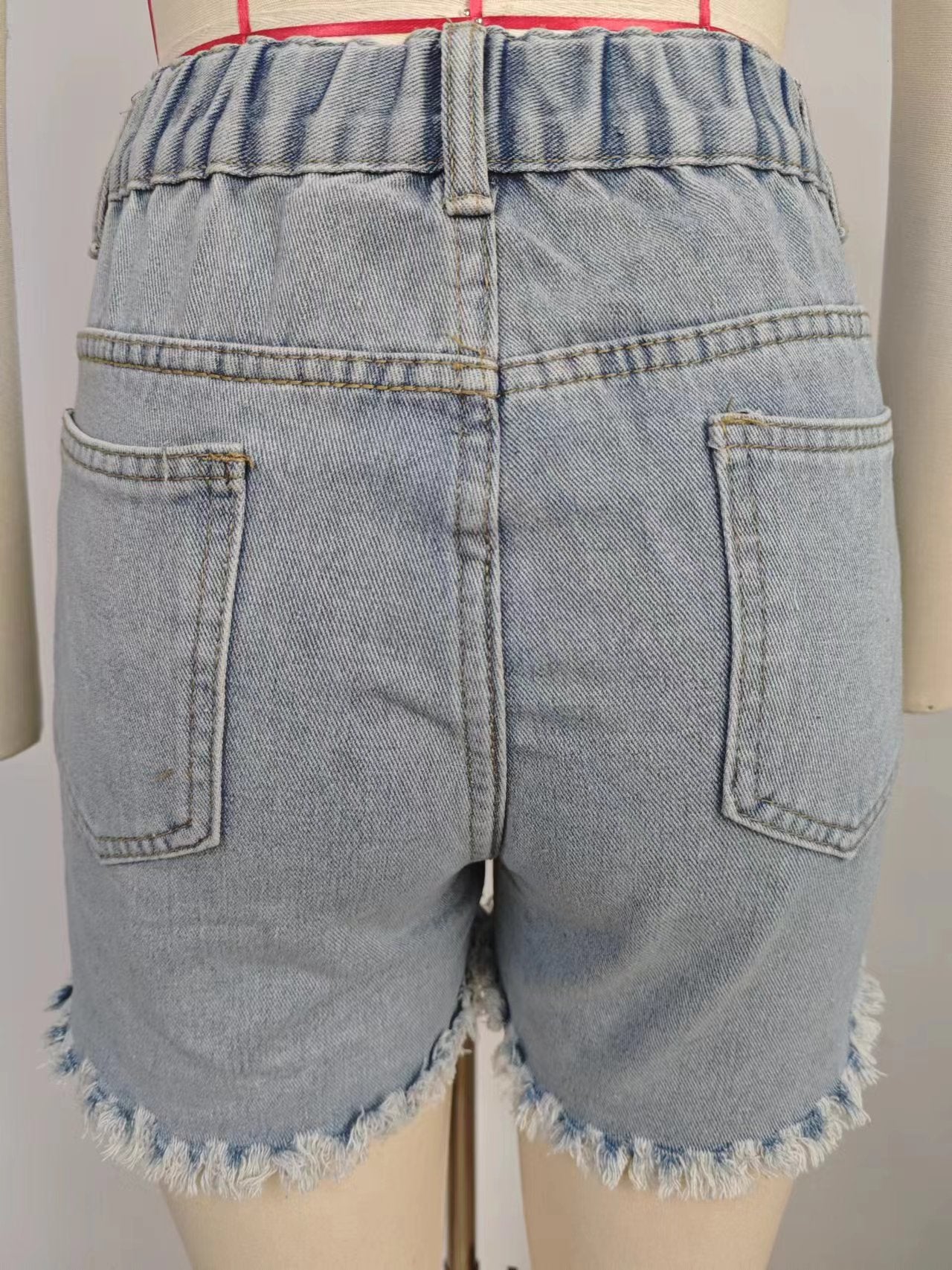 Fringe Denim Shorts