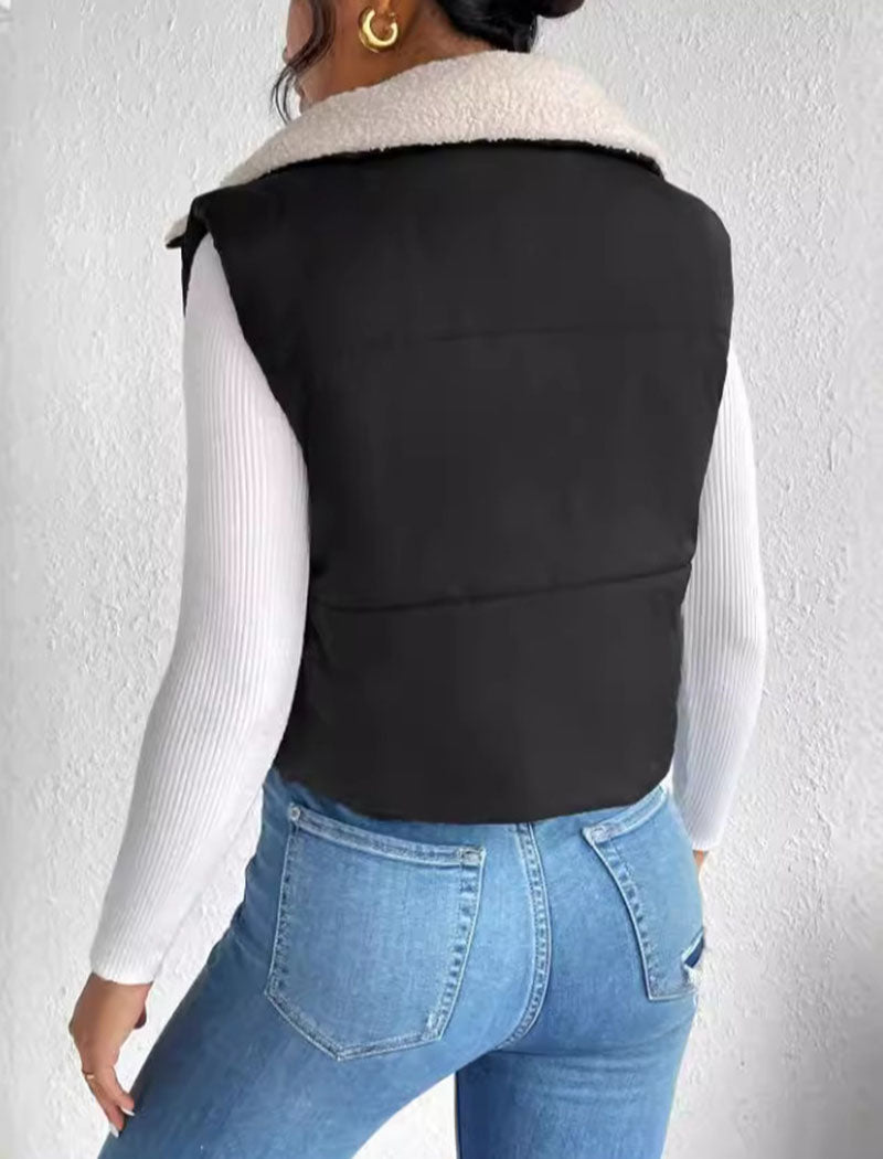 Casual Layered Puffer Vest