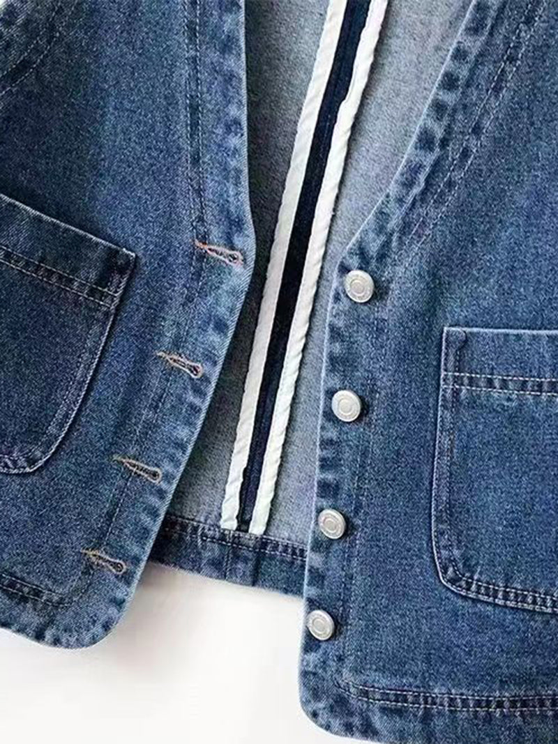 Button-Up Denim Vest