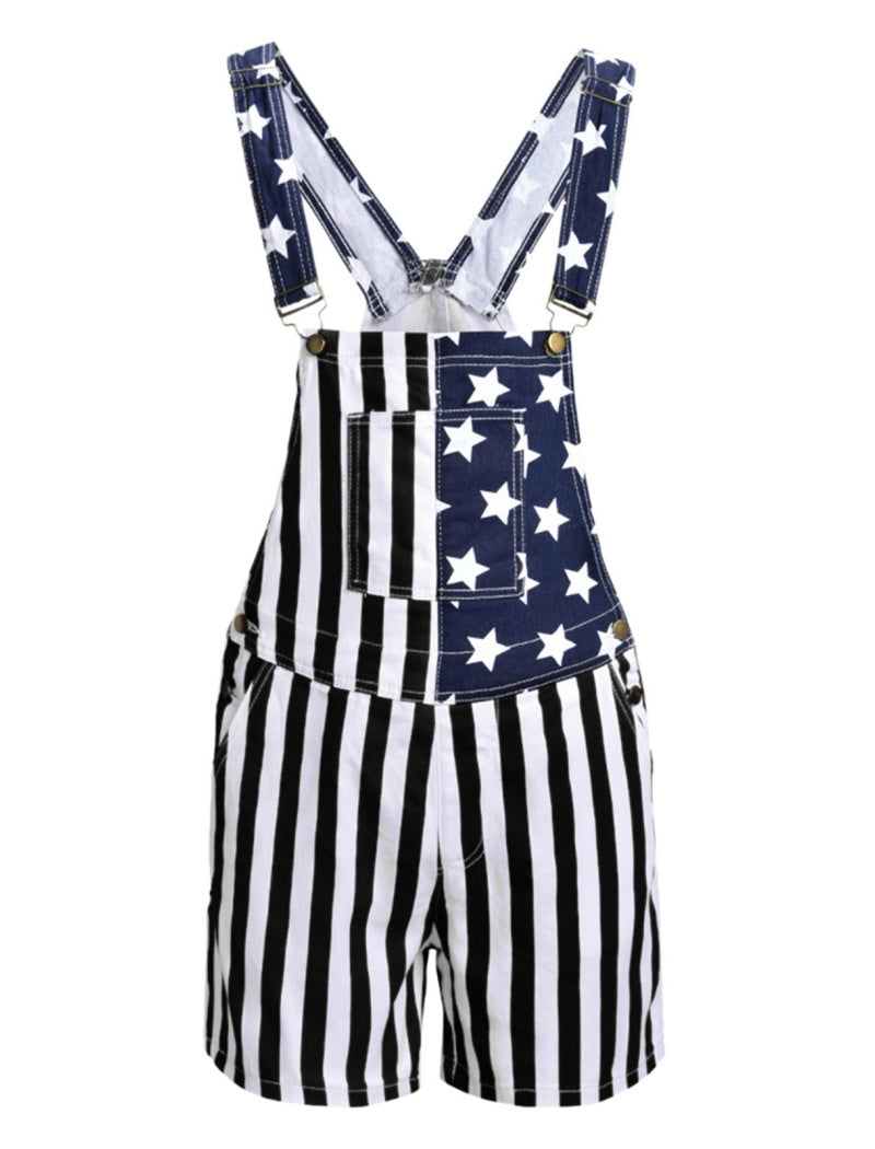Patriotic Stars and Stripes Romper