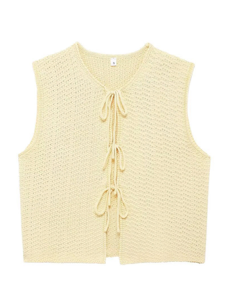 Knotted Sleeveless Vest
