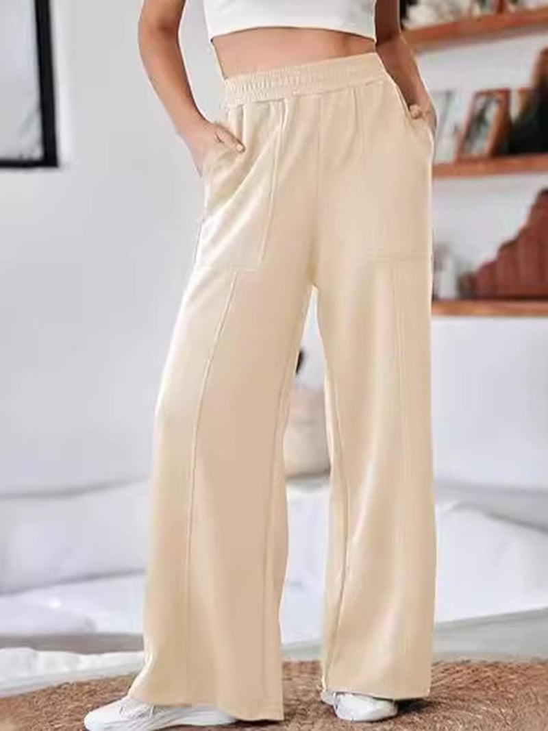 Wide-Leg High-Rise Pants