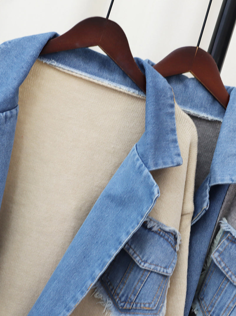 Patchwork Pocket Denim Jacket