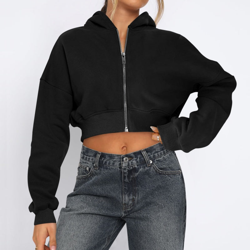 Long-Sleeve Crop Hoodie
