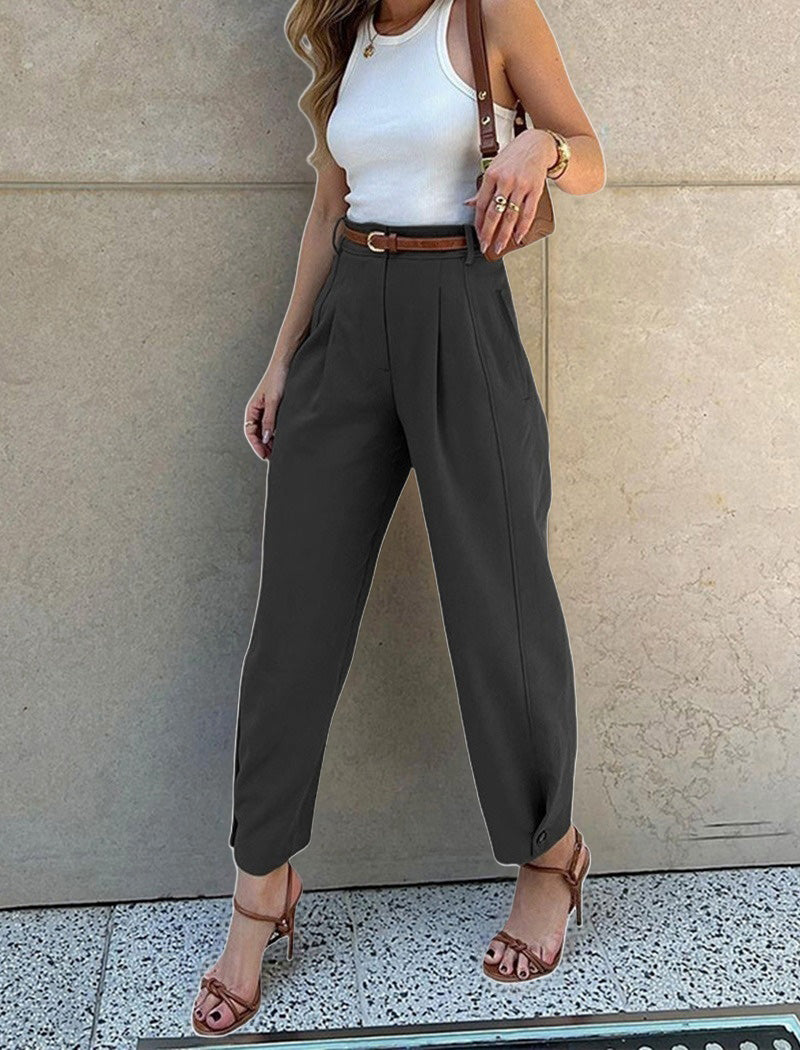 High-Waist Cropped Pants