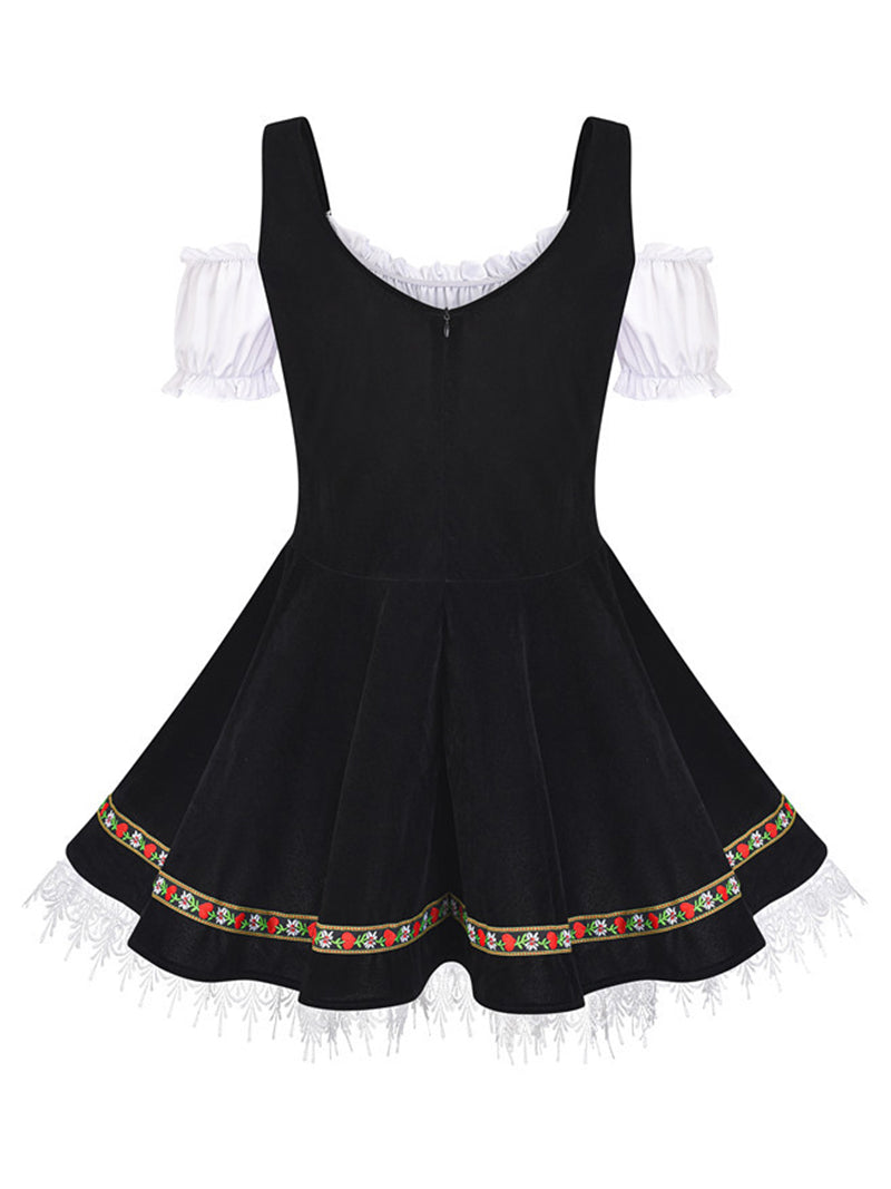 Lace-Up Oktoberfest Mini Dress