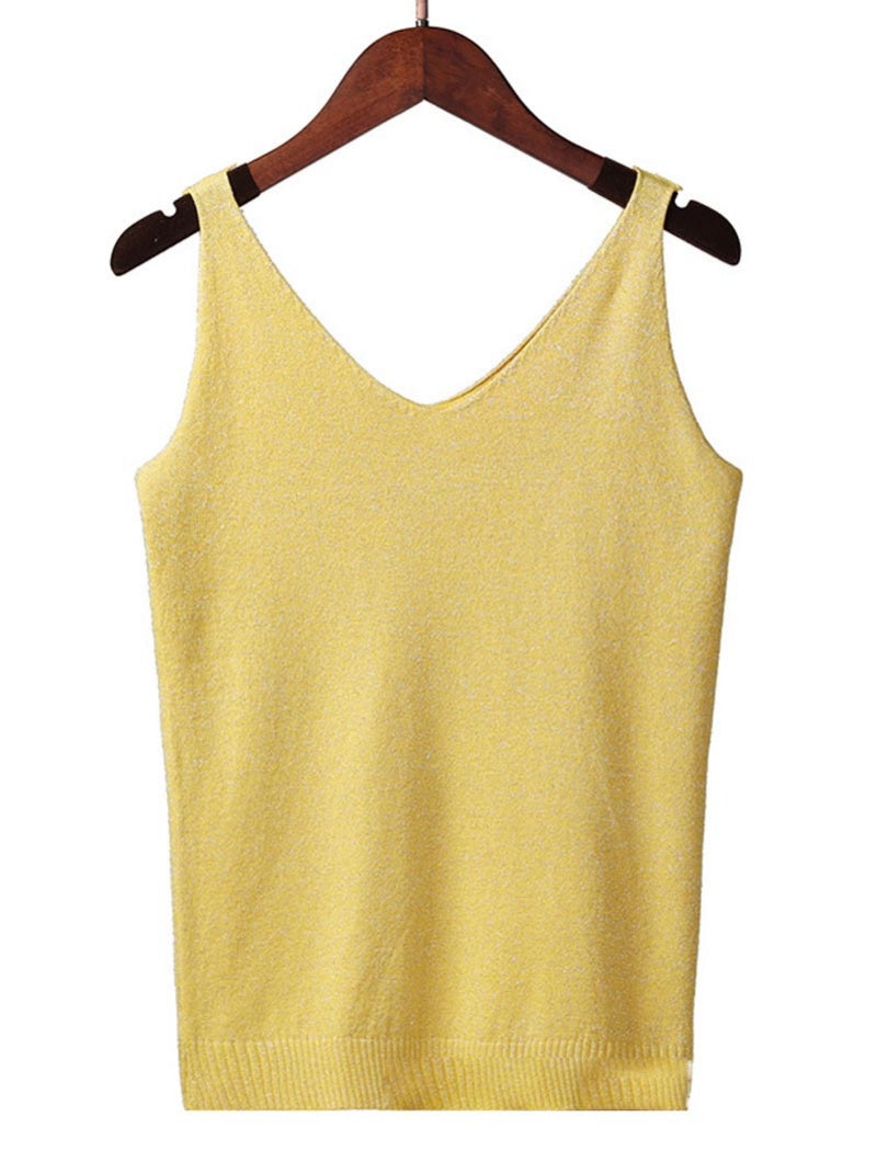 Glitter V-Neck Cami Top