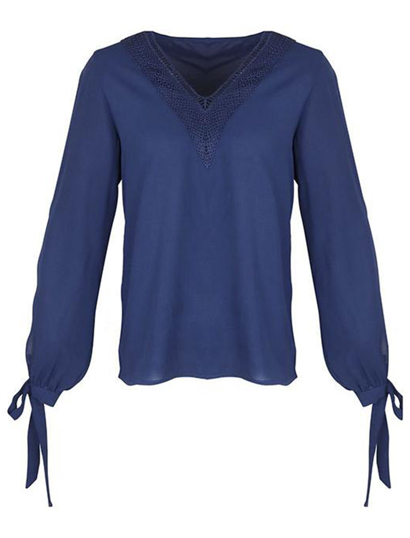 Lace-Up Cutout Shirt