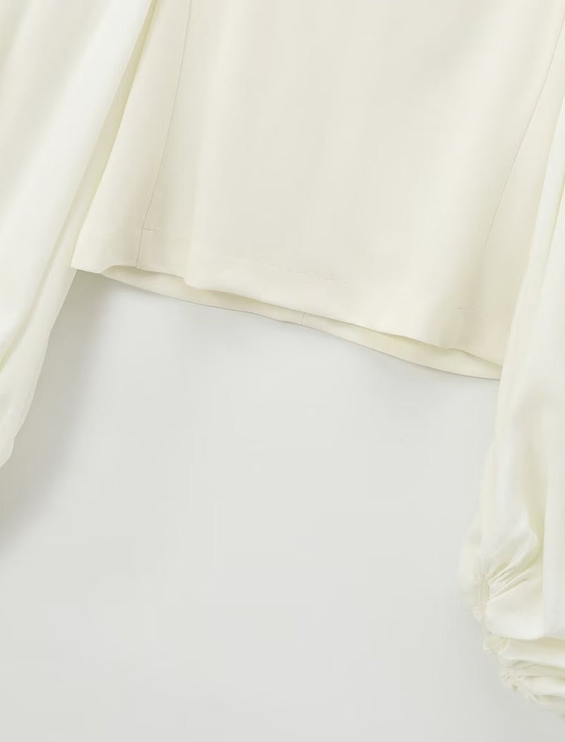 Crewneck Long Sleeve Patchwork Top