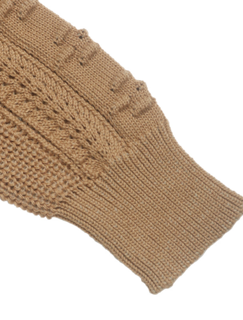 Textured Knit Sweater with Pattern