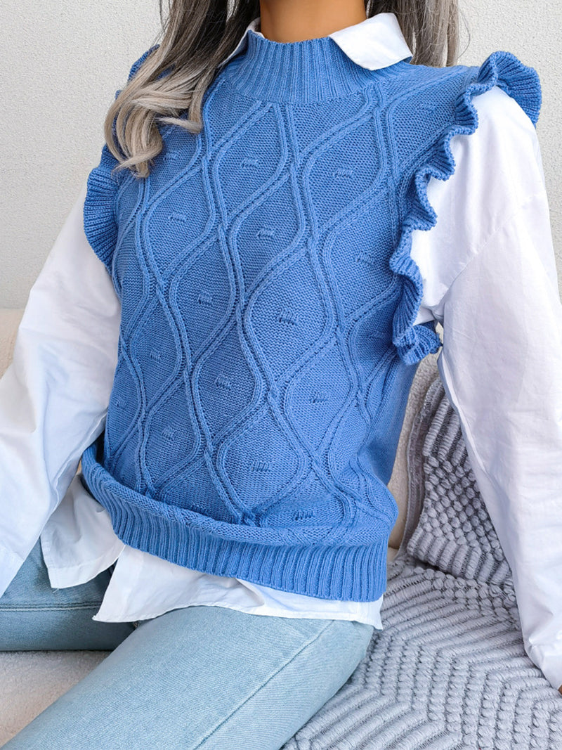 Ruffled Knit Vest