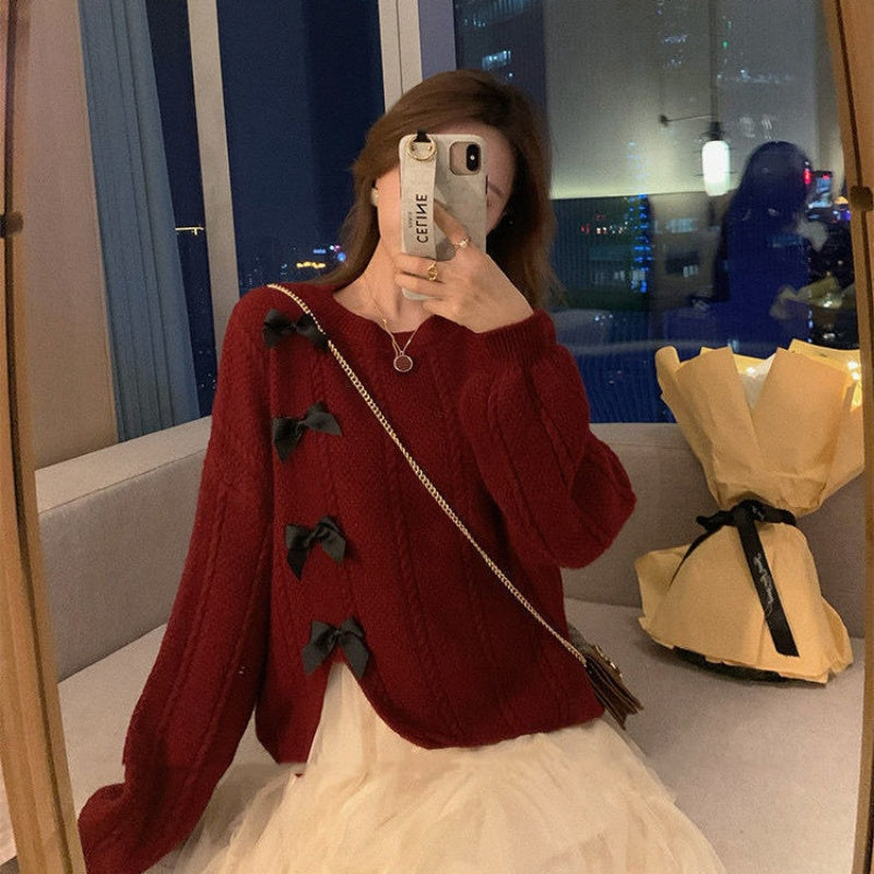Bow-Knot Knit Sweater