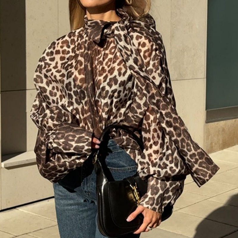 Oversized Leopard Print Shirt