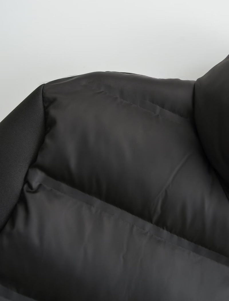 Cropped Puffer Jacket with Zipper