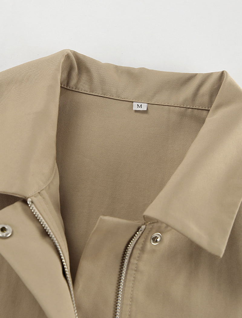 Collared Utility Zip-Up Jacket