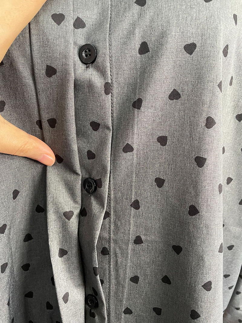 Polka Dot Button-Up Blouse