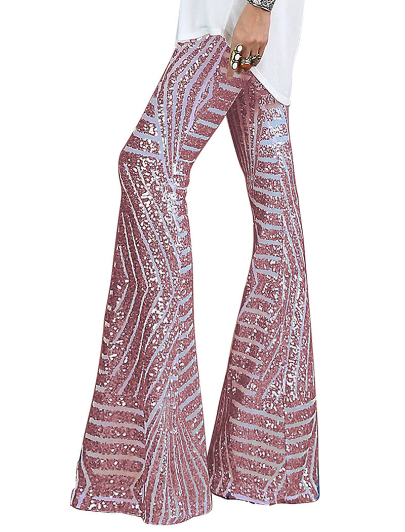 Sequin Embellished Flared Pants