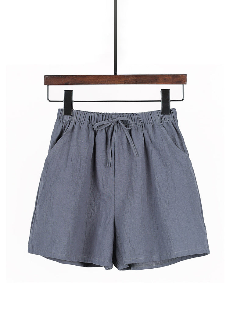 Drawstring Waist Casual Shorts