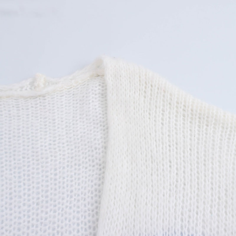 Multicolor Striped Chunky Cardigan