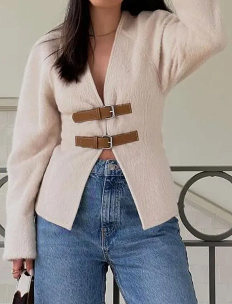 Double Strap Open Front Jacket