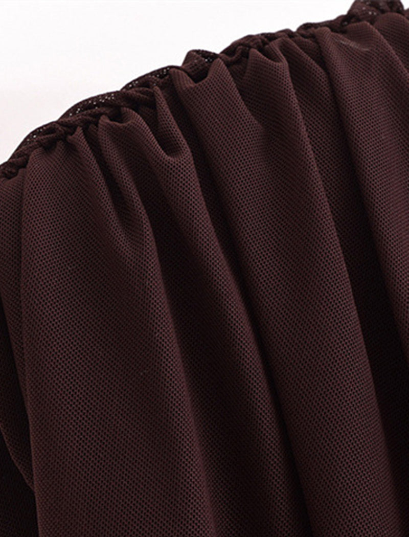 Ruched Sleeveless Top with Draped Design