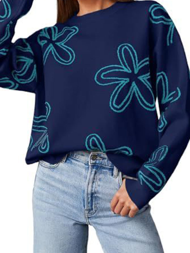 Floral Pullover Sweater