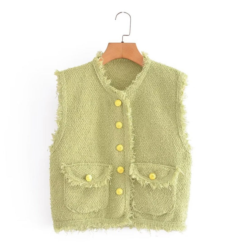 Fringe Chunky Knit Vest