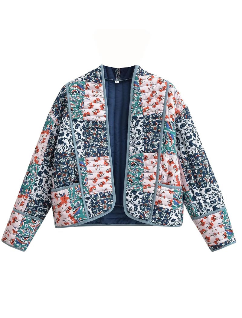 Patchwork Cropped Jacket